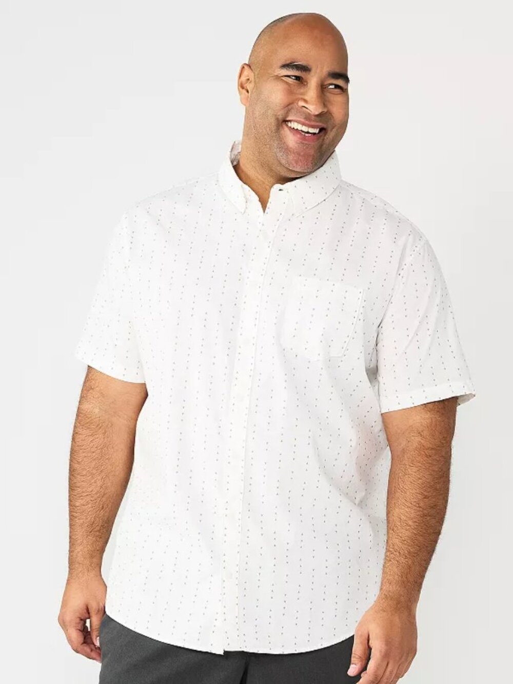 Men's Sonoma Goods For Life Big & Tall Perfect Length Button Down Shirt - 6XB